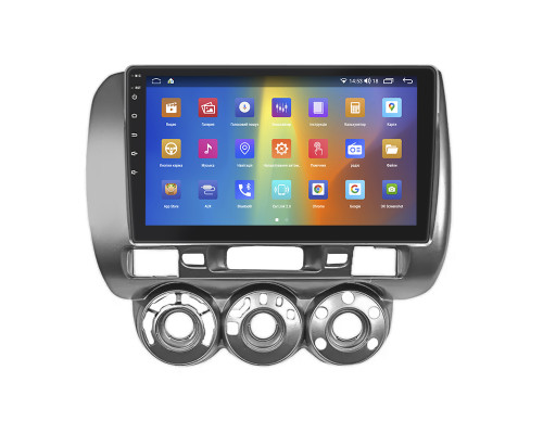 Штатная магнитола Lesko для Honda Jazz I Рестайлинг Manual AC 2005-2008 экран 9" 2/32Gb CarPlay 4G Wi-Fi GPS Prime