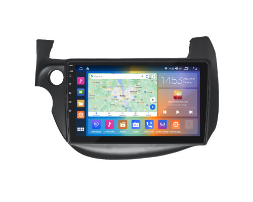 Штатная магнитола Lesko для Honda Jazz II 2008-2010 экран 10" 4/64Gb CarPlay 4G Wi-Fi GPS Prime