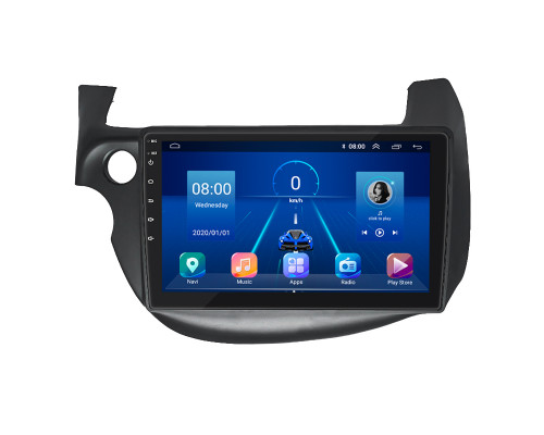 Штатная магнитола Lesko для Honda Jazz II 2008-2010 экран 10" 2/32Gb 4G Wi-Fi GPS Top