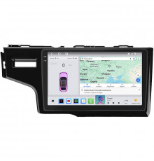 Штатная магнитола Lesko для Honda Jazz III Рестайлинг 2017-2020 экран 9" 4/64 QLED CarPlay 4G Wi-Fi GPS 360 Prime