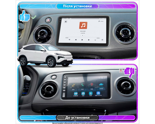 Штатная магнитола Lesko для Honda MN-V I 2021-н.в. экран 9" 4/64 QLED CarPlay 4G Wi-Fi GPS 360 Prime