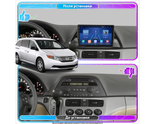 Штатная магнитола Lesko для Honda Odyssey IV 2008-2013 экран 10" 4/32Gb 4G Wi-Fi GPS Top
