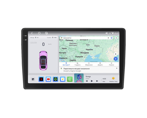 Штатная магнитола Lesko для Hummer H2 I Рестайлинг 2007-2009 экран 10" 4/64 QLED CarPlay 4G Wi-Fi GPS 360 Prime