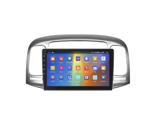 Штатная магнитола Lesko для Hyundai Accent III 2006-2011 экран 9" 4/64Gb CarPlay 4G Wi-Fi GPS Prime