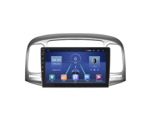 Штатная магнитола Lesko для Hyundai Accent III 2006-2011 экран 9" 4/64Gb 4G Wi-Fi GPS Top