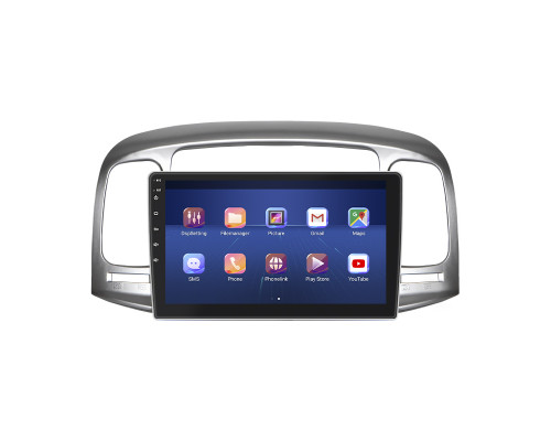 Штатная магнитола Lesko для Hyundai Accent III 2006-2011 экран 9" 4/64Gb 4G Wi-Fi GPS Top
