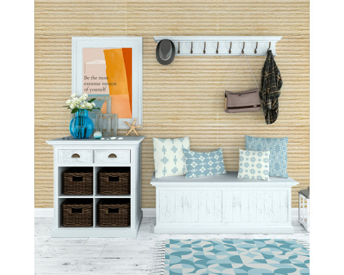 Самоклеющаяся декоративная 3D панель 700x700x5мм Бамбук Бежевый (077) SW-00000350