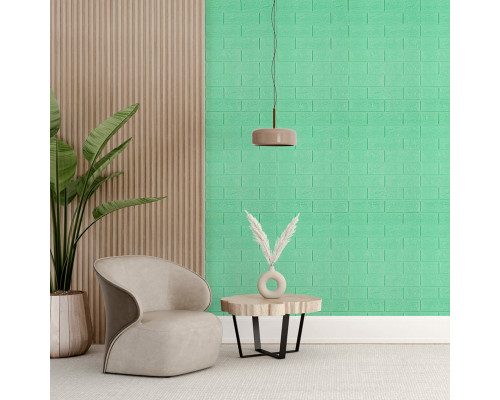 3D панель самоклеющаяся 700x770x5мм кирпич Мята (012-5) SW-00000148
