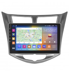 Штатная магнитола Lesko для Hyundai Accent IV 2010-2017 экран 10" 4/64Gb CarPlay 4G Wi-Fi GPS Prime