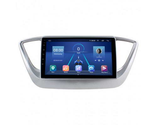 Штатная магнитола Lesko для Hyundai Accent V 2017-н.в. экран 9" 6/128Gb 4G Wi-Fi GPS Top