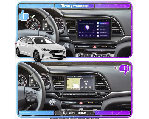 Штатная магнитола Lesko для Hyundai Avante AD 2018-2020 экран 9" 4/64Gb 4G Wi-Fi GPS Top