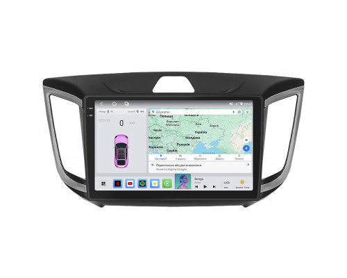 Штатная магнитола Lesko для Hyundai Creta I (2016-2020), 10" QLED экран, CarPlay, 4G, Wi-Fi, GPS