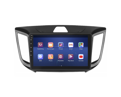 Штатная магнитола Lesko для Hyundai Creta I 2016-2020 экран 10" 2/32Gb 4G Wi-Fi GPS Top