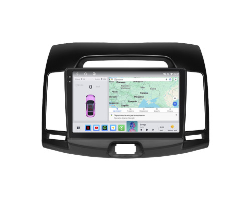 Штатная магнитола Lesko для Hyundai Elantra IV (HD) 2006-2011 экран 9" 4/64 QLED CarPlay 4G Wi-Fi GPS 360 Prime