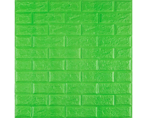 3D панель самоклеющаяся 700x770x5мм кирпич Зеленый (013-5) SW-00000149
