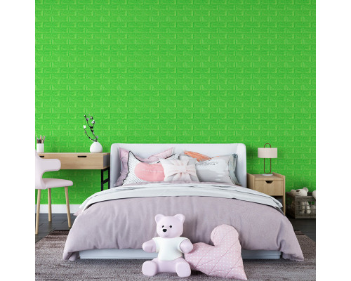 3D панель самоклеющаяся 700x770x5мм кирпич Зеленый (013-5) SW-00000149