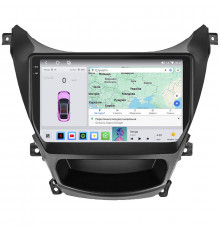 Штатная магнитола Lesko для Hyundai Elantra V (MD) Рестайлинг ver 2 2013-2016 экран 9" 4/64 QLED CarPlay 4G Wi-Fi GPS 360 Prime