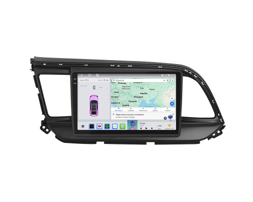 Штатная магнитола Lesko для Hyundai Elantra VI (AD) Рестайлинг ver 2 2018-2020 экран 9" 4/64 QLED CarPlay 4G Wi-Fi GPS 360 Prime