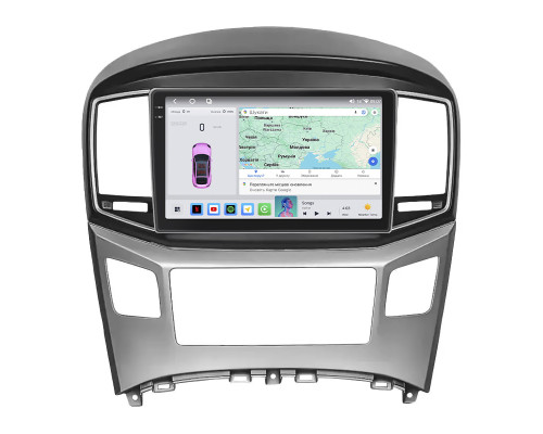 Штатная магнитола Lesko для Hyundai Grand Starex I Рестайлинг 2 2017-2021 экран 9" 4/64 QLED CarPlay 4G Wi-Fi GPS 360 Prime