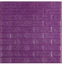 3D панель самоклеющаяся 700x770x5мм кирпич Фиолетовый (016-5) SW-00000150
