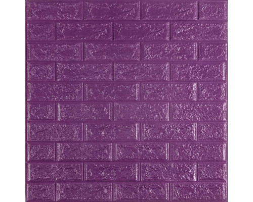 3D панель самоклеющаяся 700x770x5мм кирпич Фиолетовый (016-5) SW-00000150