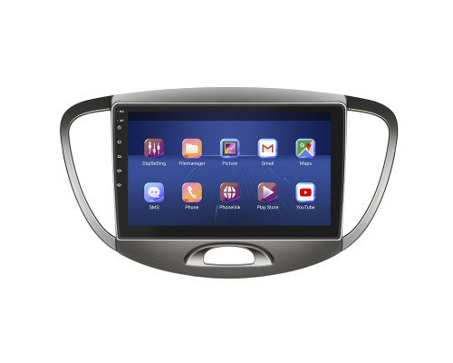 Штатная магнитола Lesko для Hyundai i10 I 2007-2013 экран 9" 6/128Gb 4G Wi-Fi GPS Top