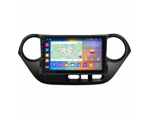 Штатная магнитола Lesko для Hyundai i10 II 2013-2016 экран 9" 4/64Gb CarPlay 4G Wi-Fi GPS Prime