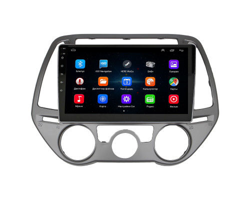 Штатная магнитола Lesko для Hyundai i20 I Рестайлинг 2012-2014 экран 9" 1/16Gb Wi-Fi GPS Base