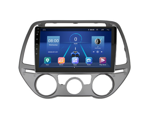 Штатная магнитола Lesko для Hyundai i20 I Рестайлинг 2012-2014 экран 9" 4/64Gb 4G Wi-Fi GPS Top