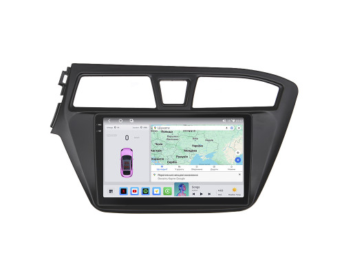 Штатная магнитола Lesko для Hyundai i20 II 2014-2018 экран 9" 4/64 QLED CarPlay 4G Wi-Fi GPS 360 Prime