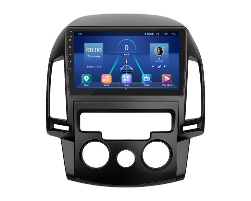 Штатная магнитола Lesko для Hyundai i30 I 2007-2010 экран 9" 2/32Gb Wi-Fi GPS Base