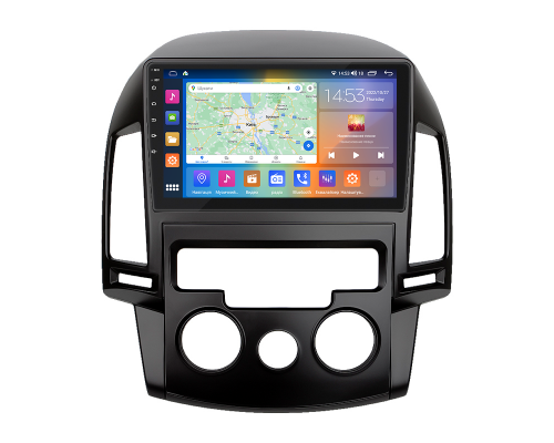 Штатная магнитола Lesko для Hyundai i30 I 2007-2010 экран 9" 4/64Gb CarPlay 4G Wi-Fi GPS Prime