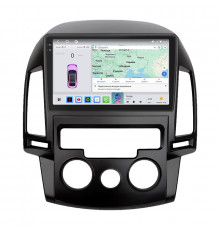 Штатная магнитола Lesko для Hyundai i30 I 2007-2010 экран 9" 4/64 QLED CarPlay 4G Wi-Fi GPS 360 Prime