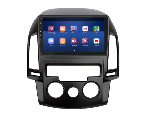 Штатная магнитола Lesko для Hyundai i30 I 2007-2010 экран 9" 6/128Gb 4G Wi-Fi GPS Top