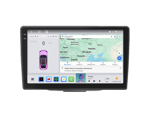 Штатная магнитола Lesko для Hyundai i30 II Рестайлинг 2015-2017 экран 9" 4/64 QLED CarPlay 4G Wi-Fi GPS 360 Prime