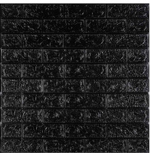 3D панель самоклеющаяся 700x770x5мм кирпич Черный (019-5) SW-00000151
