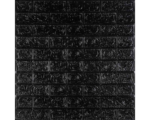3D панель самоклеющаяся 700x770x5мм кирпич Черный (019-5) SW-00000151