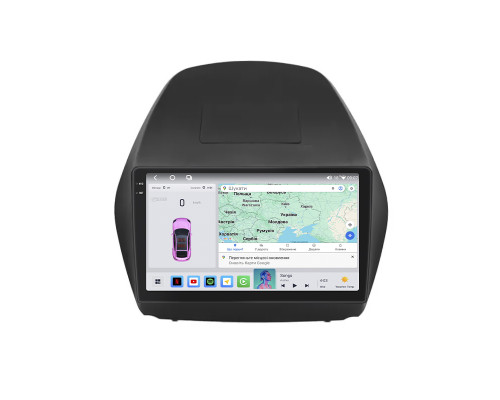 Штатная магнитола Lesko для Hyundai ix35 I Рестайлинг 2013-2015 экран 10" 4/64 QLED CarPlay 4G Wi-Fi GPS 360 Prime