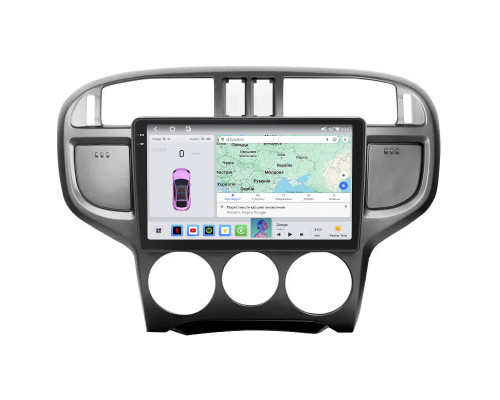 Штатная магнитола Lesko для Hyundai Matrix I 2001-2005 экран 9" 4/64 QLED CarPlay 4G Wi-Fi GPS 360 Prime