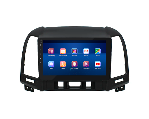 Штатная магнитола Lesko для Hyundai Santa Fe II Рестайлинг 2009-2012 экран 9" 2/32Gb 4G Wi-Fi GPS Top