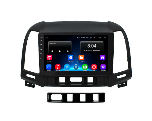 Штатная магнитола Lesko для Hyundai Santa Fe II Рестайлинг 2009-2012 экран 9" 2/32Gb Wi-Fi GPS Base