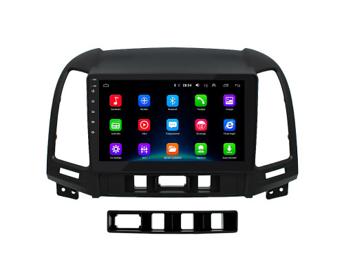 Штатная магнитола Lesko для Hyundai Santa Fe II Рестайлинг 2009-2012 экран 9" 2/32Gb Wi-Fi GPS Base