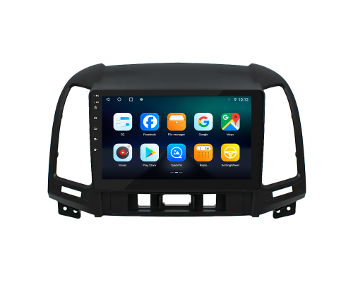 Штатная магнитола Lesko для Hyundai Santa Fe II Рестайлинг 2009-2012 экран 9" 4/64Gb 4G Wi-Fi GPS Top