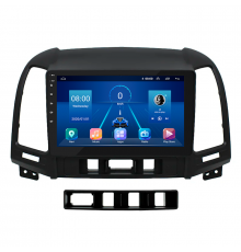 Штатная магнитола Lesko для Hyundai Santa Fe II Рестайлинг 2009-2012 экран 9" 6/128Gb 4G Wi-Fi GPS Top
