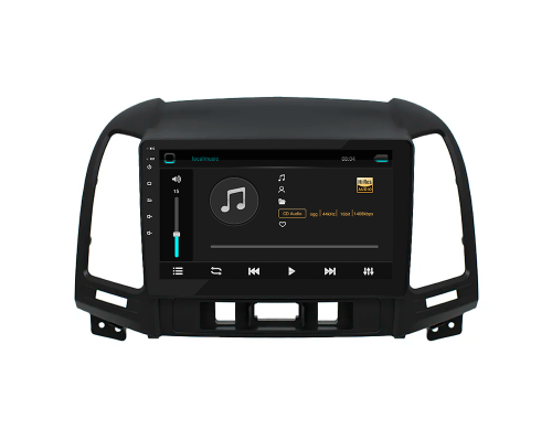 Штатная магнитола Lesko для Hyundai Santa Fe II Рестайлинг 2009-2012 экран 9" 6/128Gb 4G Wi-Fi GPS Top