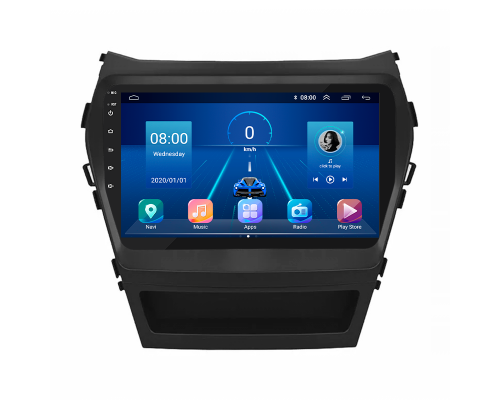 Штатная магнитола Lesko для Hyundai Santa Fe III 2012-2016 экран 9" 2/32Gb 4G Wi-Fi GPS Top