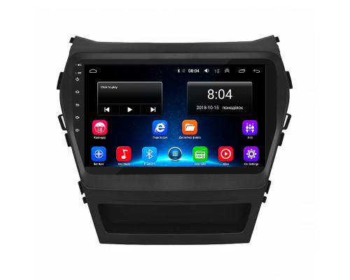Штатная магнитола Lesko для Hyundai Santa Fe III 2012-2016 экран 9" 2/32Gb Wi-Fi GPS Base