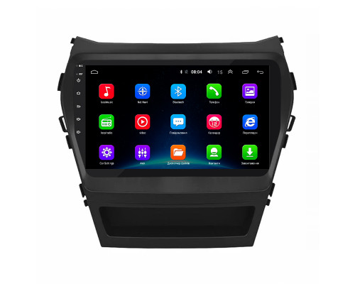 Штатная магнитола Lesko для Hyundai Santa Fe III 2012-2016 экран 9" 2/32Gb Wi-Fi GPS Base