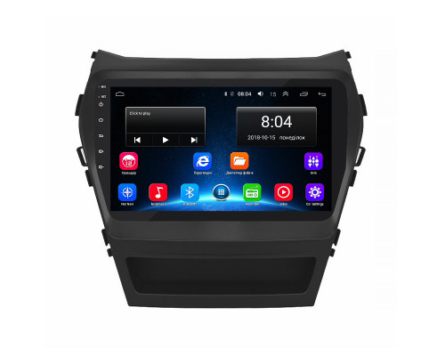 Штатная магнитола Lesko для Hyundai Santa Fe III Рестайлинг 2015-2018 экран 9" 2/32Gb Wi-Fi GPS Base