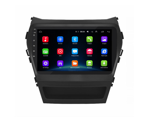 Штатная магнитола Lesko для Hyundai Santa Fe III Рестайлинг 2015-2018 экран 9" 2/32Gb Wi-Fi GPS Base